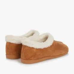 Pisamonas Brown Faux Sheepskin Slippers Outlet
