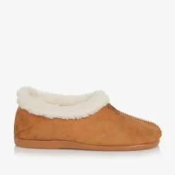 Pisamonas Brown Faux Sheepskin Slippers Outlet