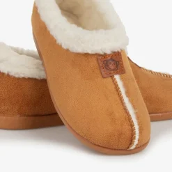 Pisamonas Brown Faux Sheepskin Slippers Outlet