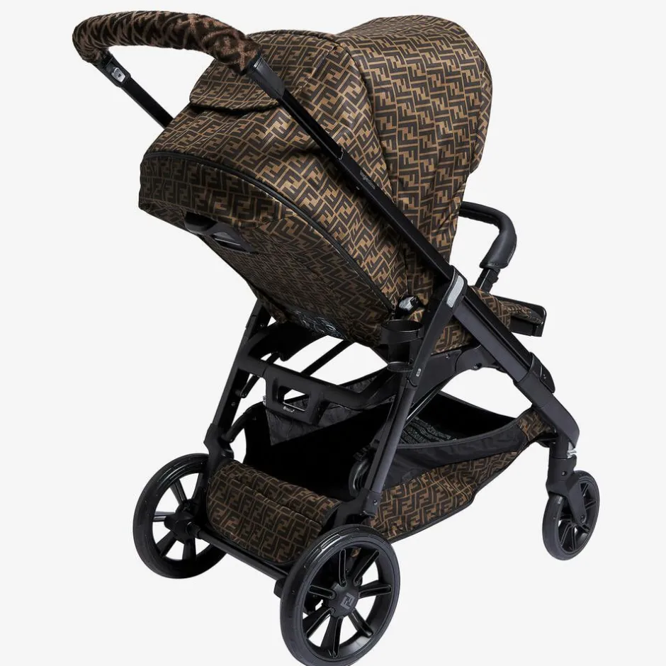 Fendi Brown FF Logo Stroller Online