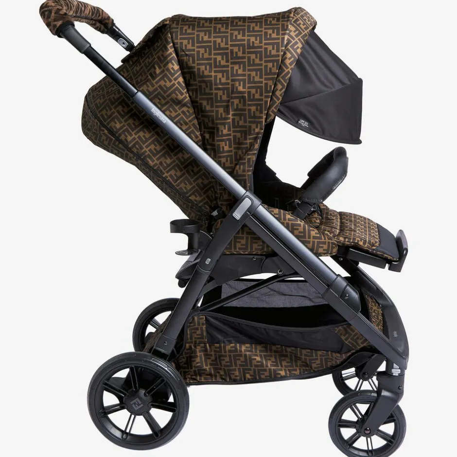 Fendi Brown FF Logo Stroller Online
