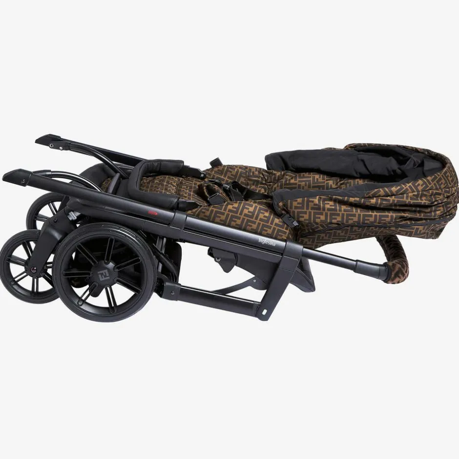 Fendi Brown FF Logo Stroller Online