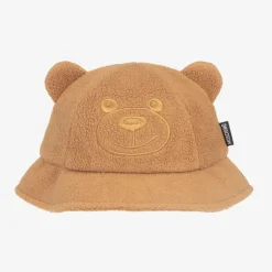Moschino Baby Brown Fleece Bucket Hat Hot