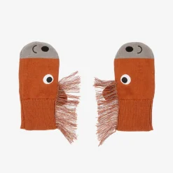 Stella McCartney Kids Brown Horse Knitted Mittens New