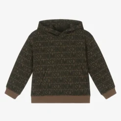 Moschino Kid-Teen Brown Knitted Hoodie Sale