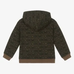 Moschino Kid-Teen Brown Knitted Hoodie Sale