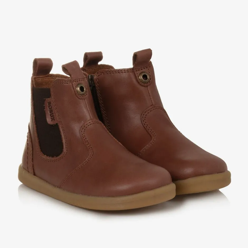 Bobux IWalk Brown Leather Ankle Boots Best