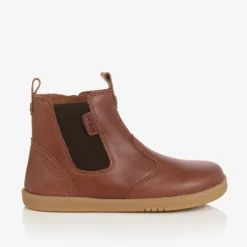Bobux Kid + Brown Leather Ankle Boots Discount