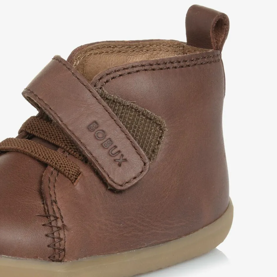 Bobux Step Up Brown Leather First Walker Boots Sale