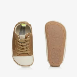 Tip Toey Joey Brown Leather First Walker Trainers Hot