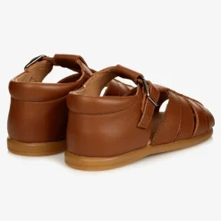 Childrens Classics Brown Leather Sandals Best