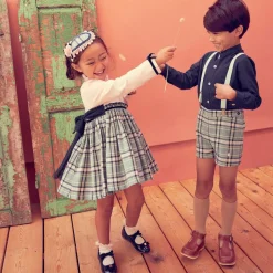 Childrens Classics Brown Leather T-Bar Shoes Hot