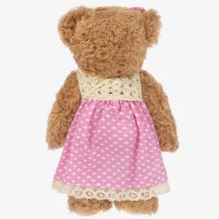 Powell Craft Brown Pink Dress Teddy Bear (34cm)