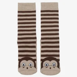 Country Kids Brown Striped Monkey Slipper Socks Best