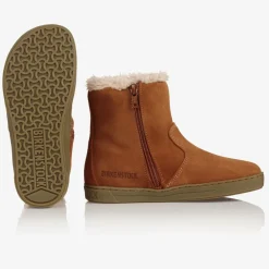 Birkenstock Brown Suede Leather Boots New