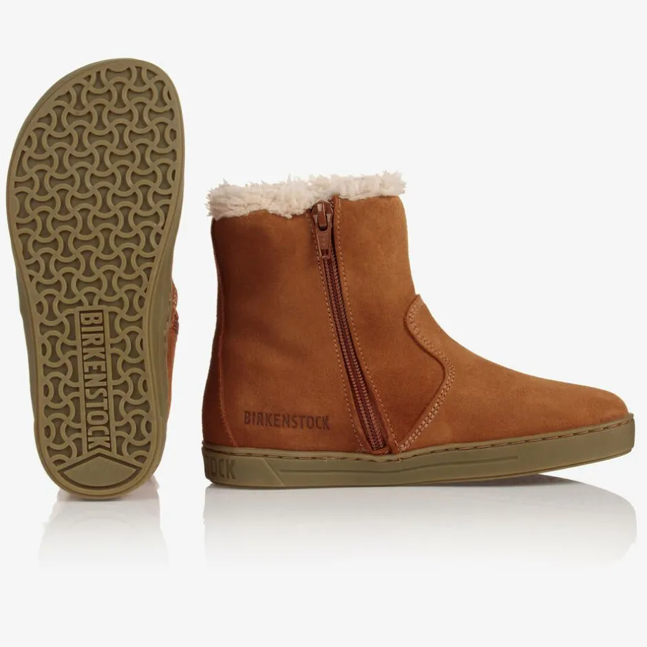 Birkenstock Brown Suede Leather Boots New