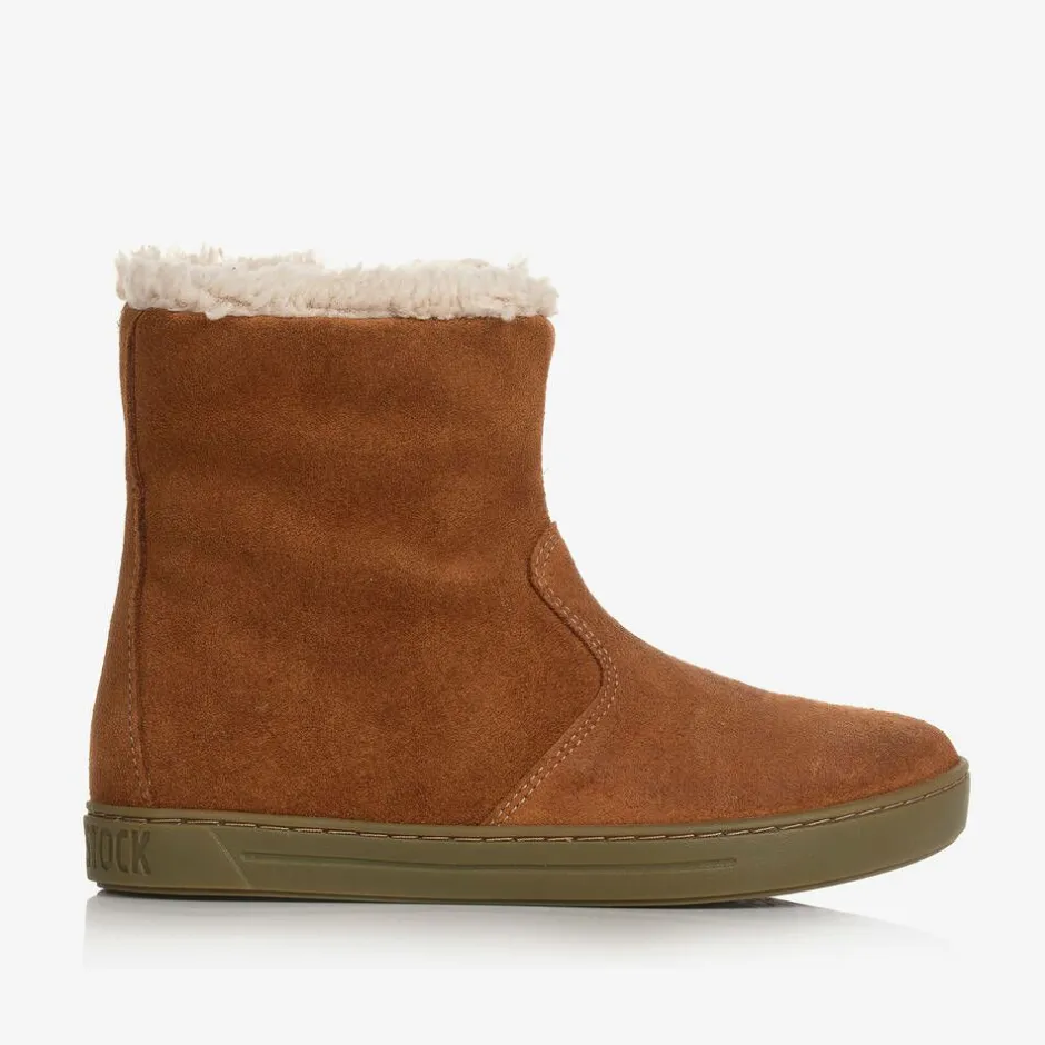 Birkenstock Brown Suede Leather Boots New