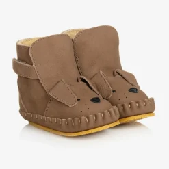 Donsje Brown Suede Leather Pre-Walkers Truffle Online