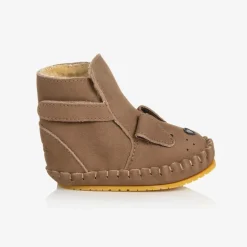 Donsje Brown Suede Leather Pre-Walkers Truffle Online