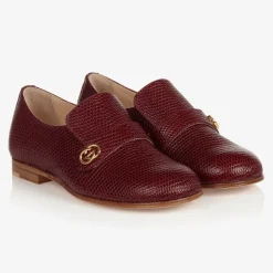 Gucci Burgundy Leather Shoes Hot