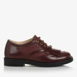 Gucci Burgundy Red Leather Shoes Clearance
