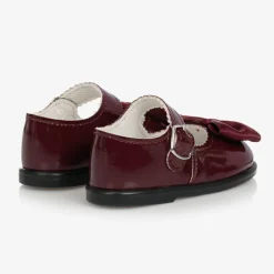 Early Days Burgundy Red Patent Bar Shoes Sale