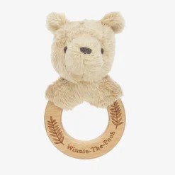 Rainbow Designs Classic Pooh Bear Wooden Rattle Toy (13cm) Hot