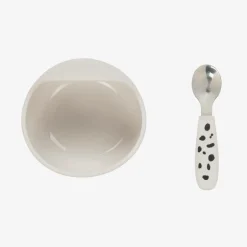 Elodie Dalmatian Print Feeding Bowl & Spoon Set Hot
