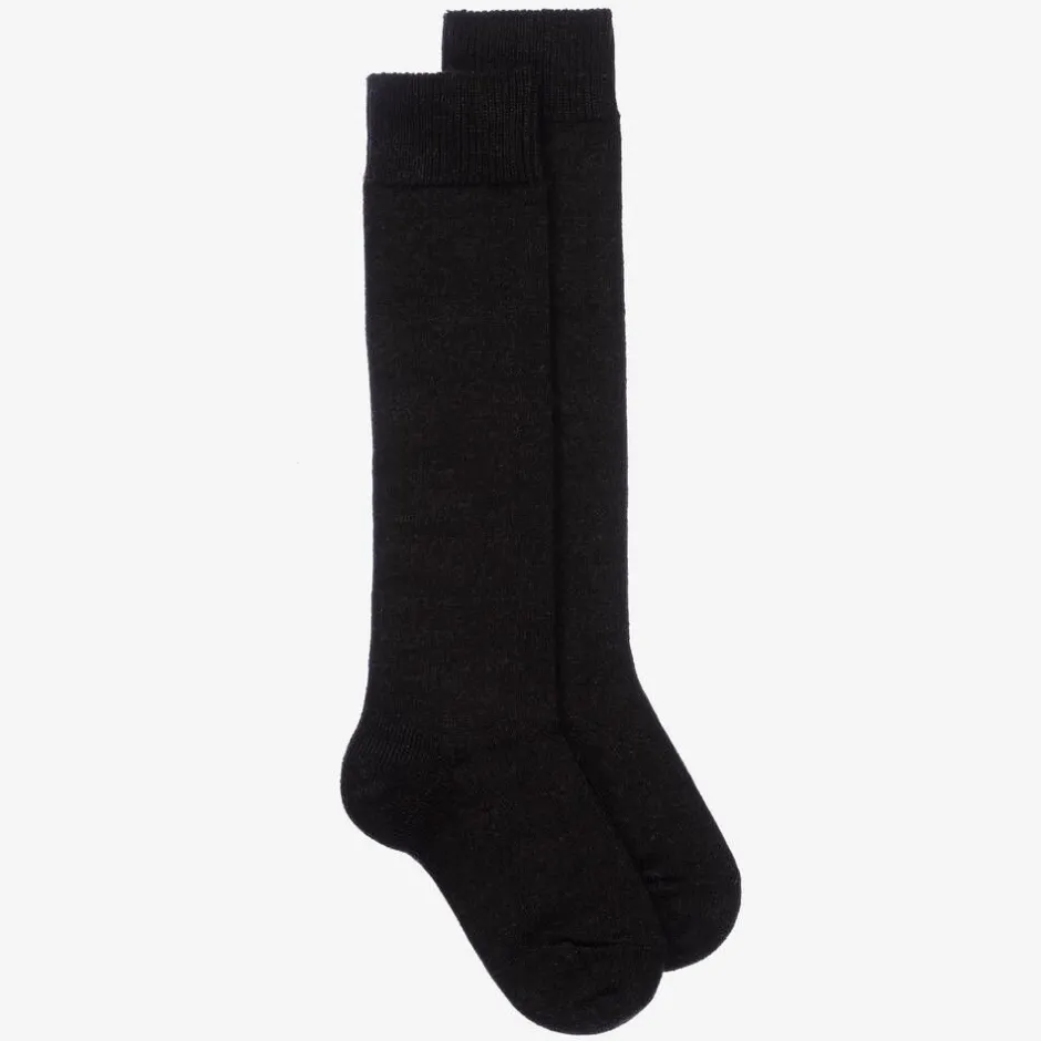 Falke Dark Grey Knee High Wool Socks Hot