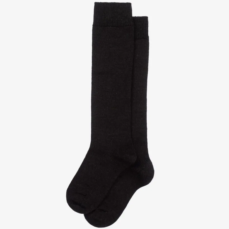 Falke Dark Grey Knee High Wool Socks Hot