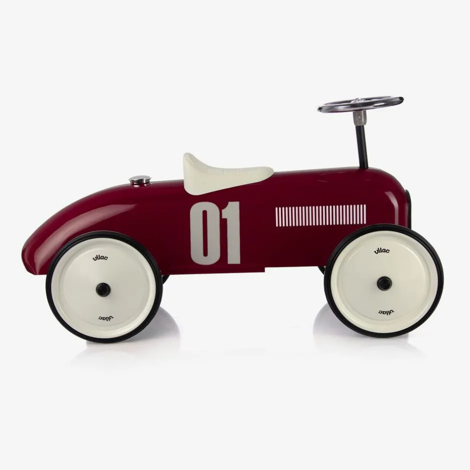 Vilac Dark Red Ride-On Vintage Car (76cm) New