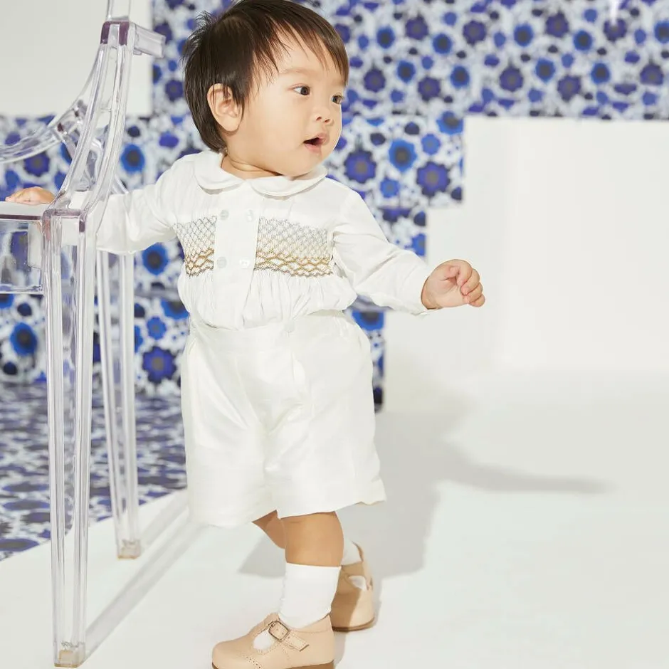 Childrens Classics Deep Ivory Leather Shoes Online