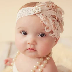 Cute Cute Feather & Pearl Headband Hot