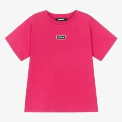 DKNY Fuchsia Pink Organic Cotton T-Shirt Hot