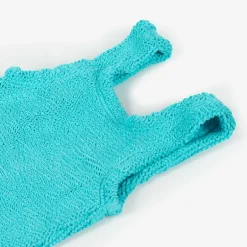 Hunza G Girls Blue Crinkle Swimsuit Aqua Hot