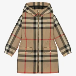 Burberry Girls Archive Beige Oversized Check Coat Hot