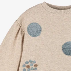 Mayoral Girls Beige & Blue Dress Set