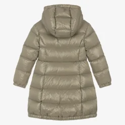 Moncler Enfant Girls Beige Bellevue Down Puffer Coat Sale