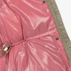 Moncler Enfant Girls Beige Bellevue Down Puffer Coat Sale