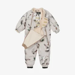 Molo Girls Beige Bunny Rabbit Snowsuit Outlet