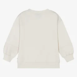 EA7 Emporio Armani Girls Beige Cotton EA7 Logo Sweatshirt Online