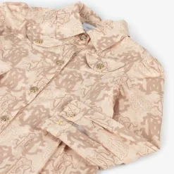 Roberto Cavalli Girls Beige Cotton RC Monogram Dress Best