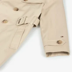 Tommy Hilfiger Girls Beige Cotton Trench Coat