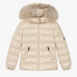 Moncler Enfant Girls Beige Down Padded Badyf Jacket Hot