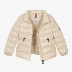 Moncler Enfant Girls Beige Down Padded Badyf Jacket Hot