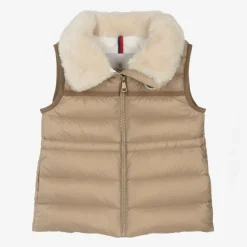 Moncler Enfant Girls Beige Down-Padded Elisheba Gilet