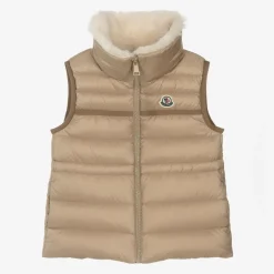 Moncler Enfant Girls Beige Down-Padded Elisheba Gilet