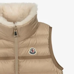 Moncler Enfant Girls Beige Down-Padded Elisheba Gilet