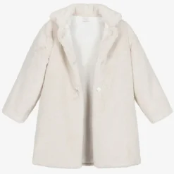 Paz Rodríguez Girls Beige Faux Fur Coat Best