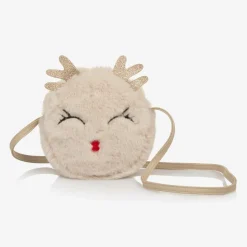 NAME IT Girls Beige Faux Fur Deer Bag (14cm) Hot